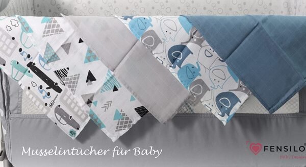 Fensilo, unisex, baby, love, babydecke, weiß, boy, girl, Baumwolle, Decke, 34cmx34cm, 5 pack Baby Mulltücher; Mullwindeln; Spucktücher; fensilo; mulltücher baby; mulltücher baby mädchen; spucktücher baby; spucktücher baby mädchen; spucktuch junge; Fensilo baby; Fensilo baby blanket, blanket, baby blanket, newborn, blu, gray, shapes, car