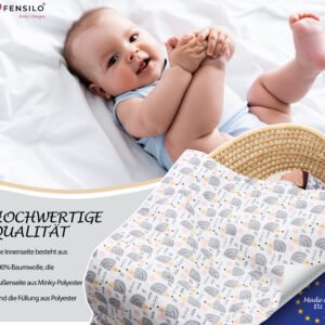 Baby Mulltücher; Mullwindeln; Spucktücher; fensilo; mulltücher baby; mulltücher baby mädchen; spucktücher baby; spucktücher baby mädchen; spucktuch junge; Fensilo baby; Fensilo baby blanket; blanket; baby blanket; newborn; object; knitted; top view; Fensilo.com; white blanket; white; background; beautiful; indoors; sheet; cover; fabric; wash; cushion; bed; polyester; satin; protection; swaddle blanket; comfortable; cotton; hypoallergenic; cute; design; washable; warm; comfy; care; soft; bedroom; set; size; crib; baby crib; outdoor; playground; vacation; park; sleep; colorful; breathable; layers; 2 layers; premium; materials; premium materials; high-quality; quality; unisex; large blanket; wide blanket; long; wide; comfortable blanket; adorable design; adorable animals; lovely animals; luxurious design; porcupine;