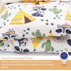 Baby Mulltücher; Mullwindeln; Spucktücher; fensilo; mulltücher baby; mulltücher baby mädchen; spucktücher baby; spucktücher baby mädchen; spucktuch junge; Fensilo baby; Fensilo baby blanket; blanket; baby blanket; newborn; object; knitted; top view; Fensilo.com; white blanket; white; background; beautiful; indoors; sheet; cover; fabric; wash; cushion; bed; polyester; satin; protection; swaddle blanket; comfortable; cotton; hypoallergenic; cute; design; washable; warm; comfy; care; soft; bedroom; set; size; crib; baby crib; outdoor; playground; vacation; park; sleep; colorful; breathable; layers; 2 layers; premium; materials; premium materials; high-quality; quality; unisex; large blanket; wide blanket; long; wide; comfortable blanket; adorable design; adorable animals; lovely animals; luxurious design; deer; leaves; indian hut;